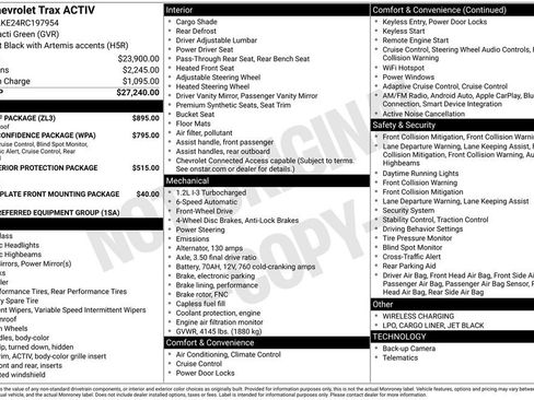 Certified 2024 Chevrolet Trax ACTIV w/ Sunroof Package FWD image 5