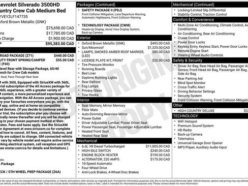 Used 2020 Chevrolet Silverado 3500 High Country w/ Z71 Off-Road Package AWD/4WD image 7