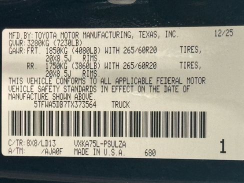 New 2026 Toyota Tundra Limited AWD/4WD image 17