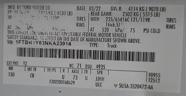 Used 2022 Ford Transit 250 Low Roof w/ Exterior Upgrade Package RWD image 34