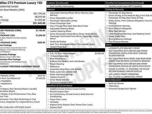 Certified 2022 Cadillac CT5 Premium Luxury w/ Technology Package RWD image 34