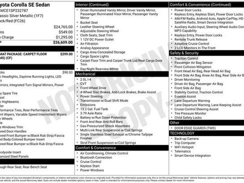 Certified 2025 Toyota Corolla SE FWD image 37