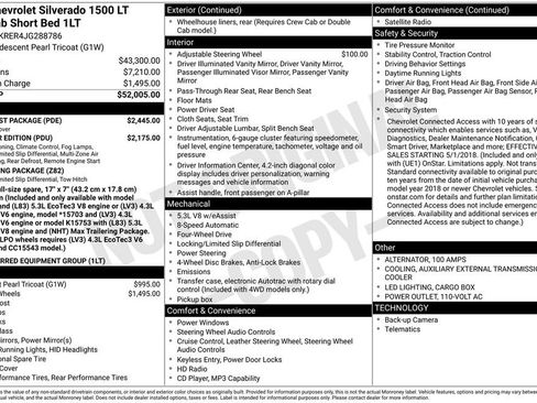 Used 2018 Chevrolet Silverado 1500 LT w/ LT Eassist Package AWD/4WD image 6