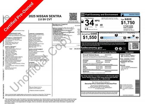 Certified 2025 Nissan Sentra SV w/ All-Weather Package image 42