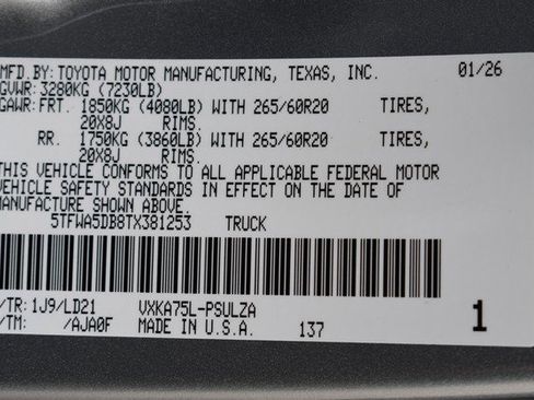 New 2026 Toyota Tundra Limited image 15