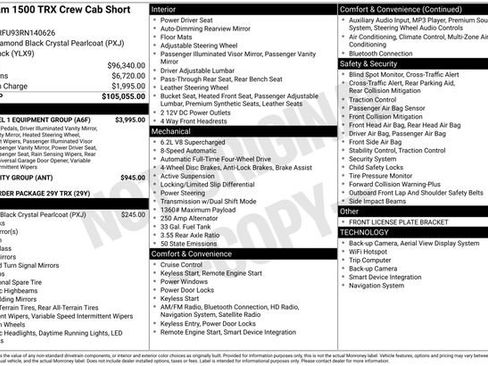 Used 2024 RAM 1500 TRX w/ TRX Level 1 Equipment Group AWD/4WD image 42