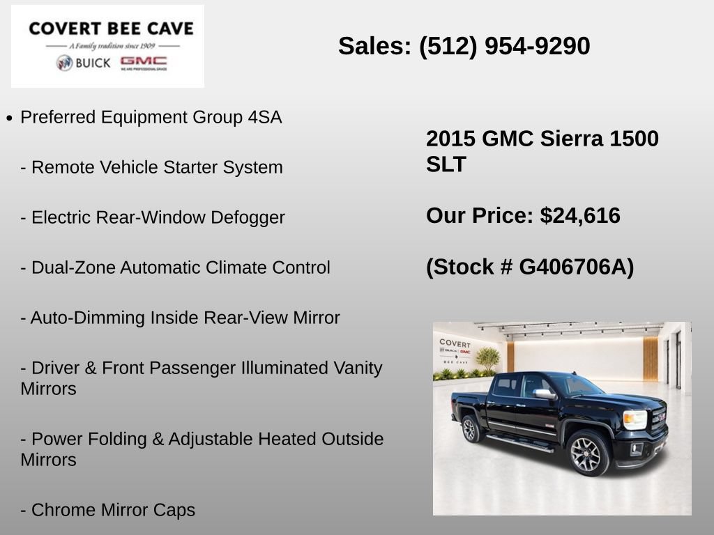 Used 2015 GMC Sierra 1500 SLT AWD/4WD image 10