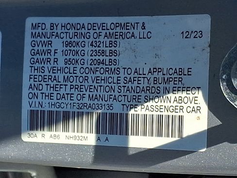 Certified 2024 Honda Accord EX image 28