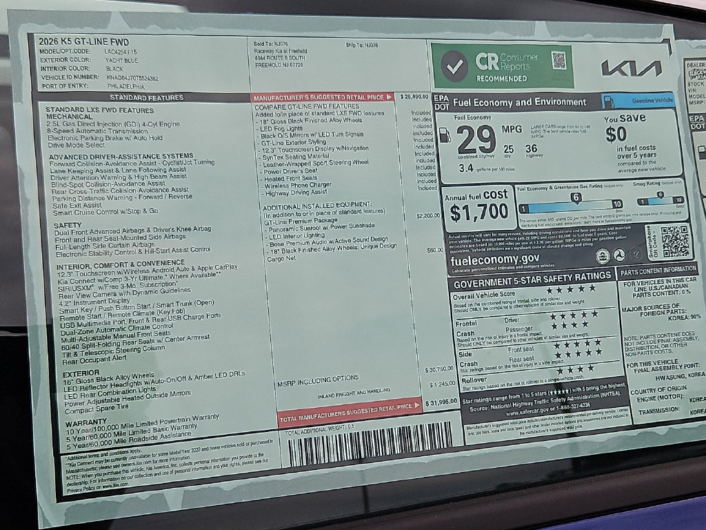 New 2026 Kia K5 GT-Line w/ GT-Line Premium Package FWD image 14