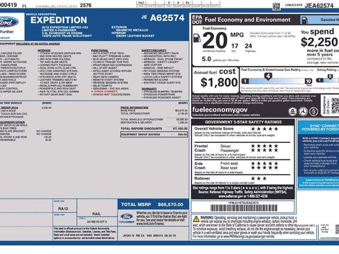 Used 2018 Ford Expedition Limited w/ Equipment Group 301A image 39