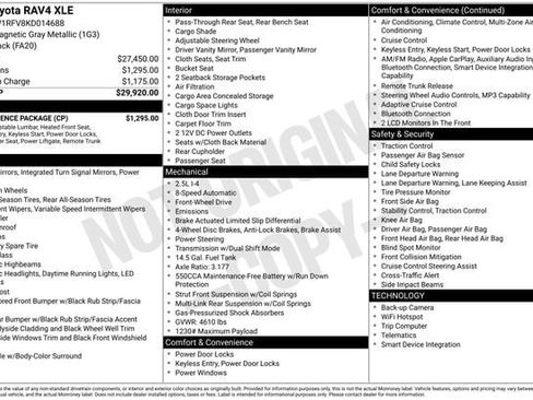 Used 2019 Toyota RAV4 XLE w/ Convenience Package image 1