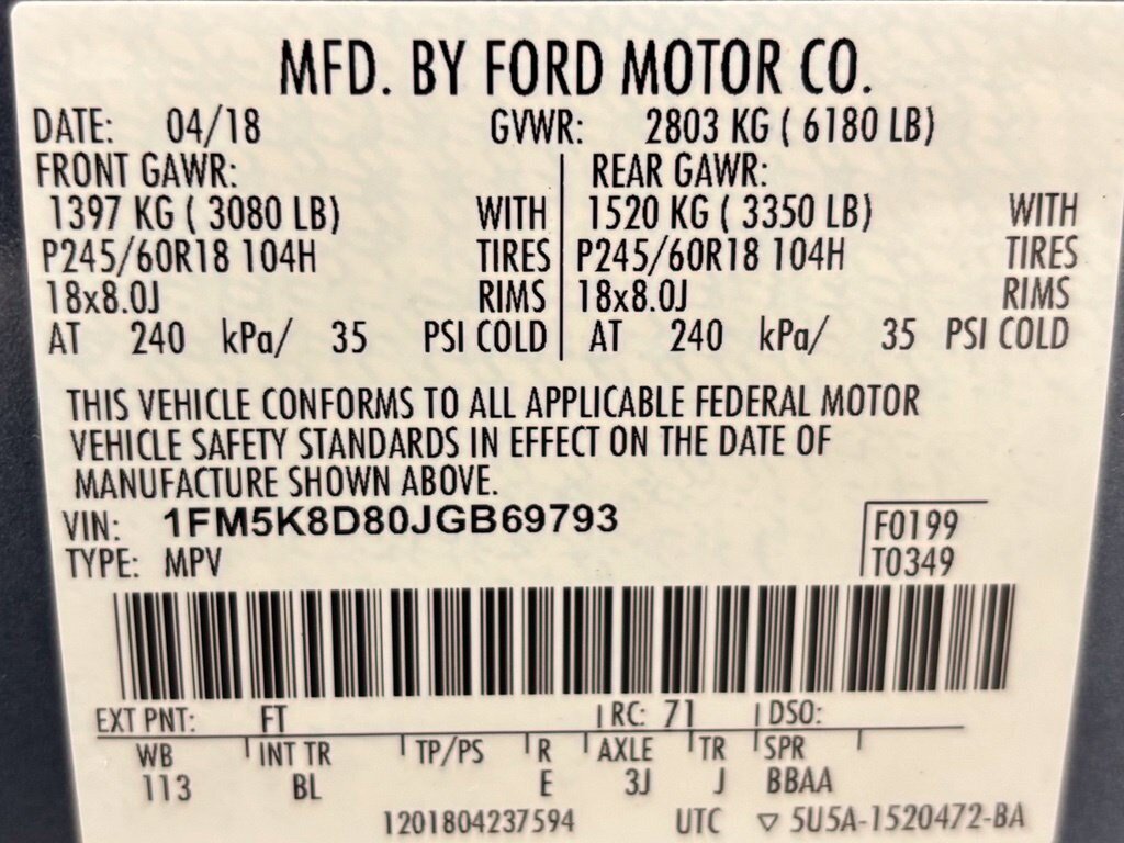 Used 2018 Ford Explorer XLT w/ Equipment Group 202A AWD/4WD image 11