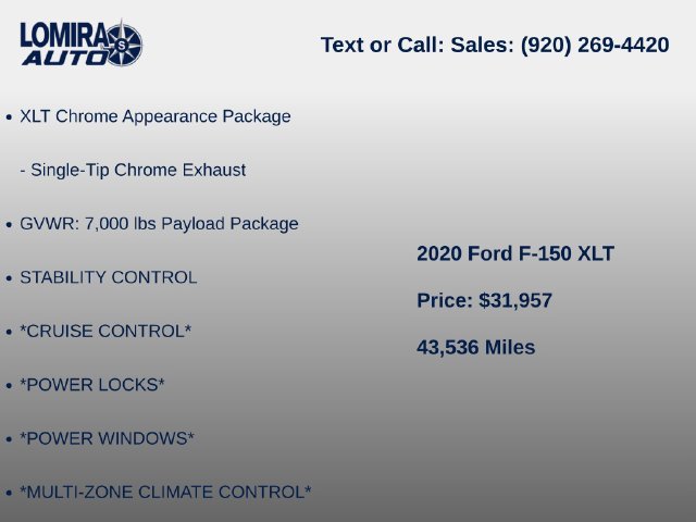 Used 2020 Ford F150 XLT w/ Equipment Group 302A Luxury AWD/4WD image 10