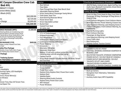 New 2026 GMC Canyon Elevation w/ Convenience Package image 19