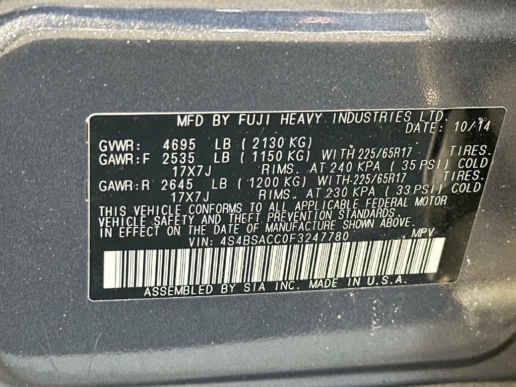Used 2015 Subaru Outback 2.5i Premium AWD/4WD image 18