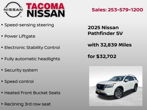 Used 2025 Nissan Pathfinder SV AWD/4WD image 12