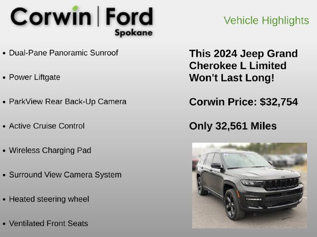 Used 2024 Jeep Grand Cherokee L Limited w/ Luxury Tech Group II AWD/4WD image 30