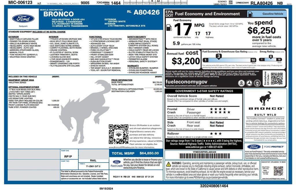 Used 2024 Ford Bronco Wildtrak AWD/4WD image 4