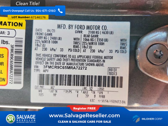 Used 2021 Ford Bronco Sport Outer Banks AWD/4WD image 16