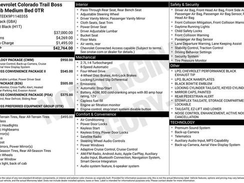 Used 2023 Chevrolet Colorado Trail Boss w/ Technology Package image 8