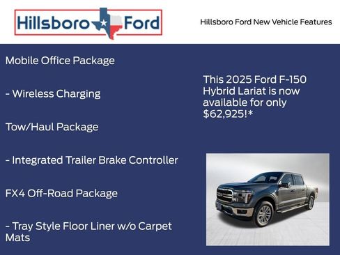 New 2025 Ford F150 Lariat w/ Equipment Group 502A High image 15