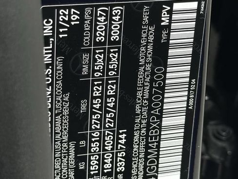 Certified 2023 Mercedes-Benz EQS 580 4MATIC SUV image 35
