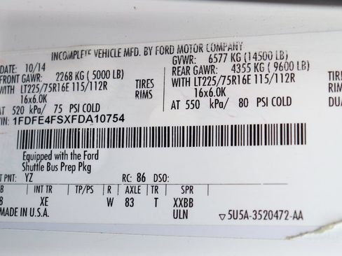 Used 2015 Ford E-450 and Econoline 450 Super Duty w/ Shuttle Bus Prep Package RWD image 36
