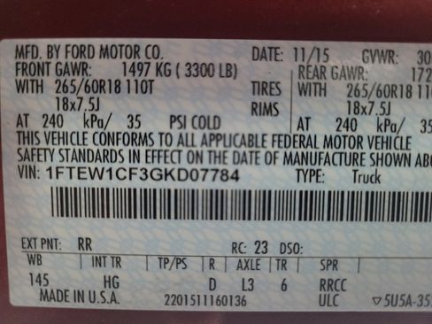 Used 2016 Ford F150 Lariat w/ Equipment Group 502A Luxury image 33