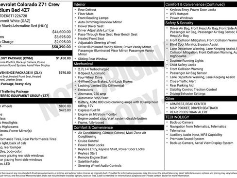 New 2026 Chevrolet Colorado Z71 w/ Technology Package AWD/4WD image 5