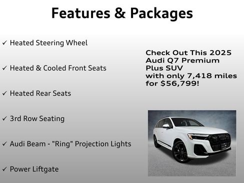 Used 2025 Audi Q7 3.0T Premium Plus w/ Premium Plus Package AWD/4WD image 12