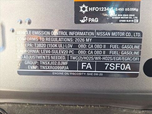 Used 2026 Nissan Sentra SV w/ Floor Mat Package FWD image 20
