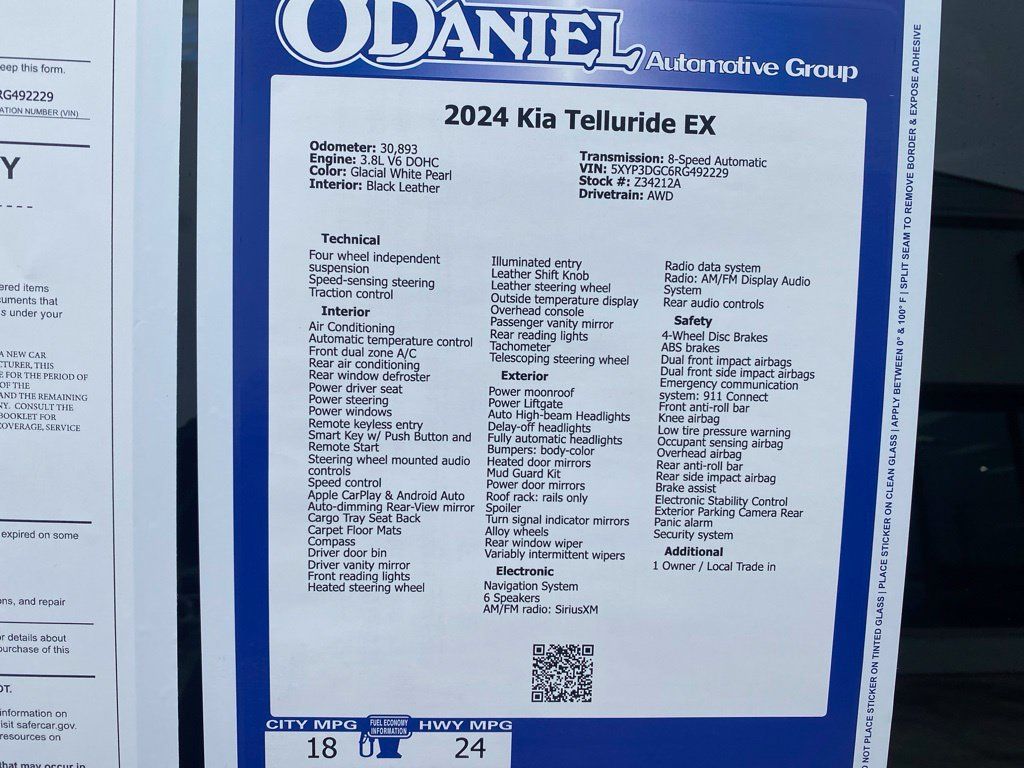 Used 2024 Kia Telluride EX AWD/4WD image 33