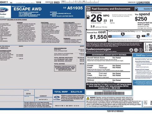 Certified 2020 Ford Escape Titanium AWD/4WD image 26