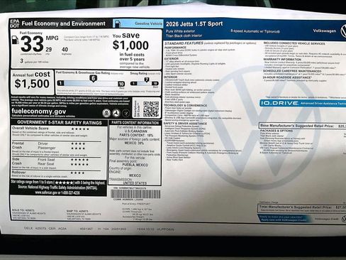 New 2026 Volkswagen Jetta Sport image 18