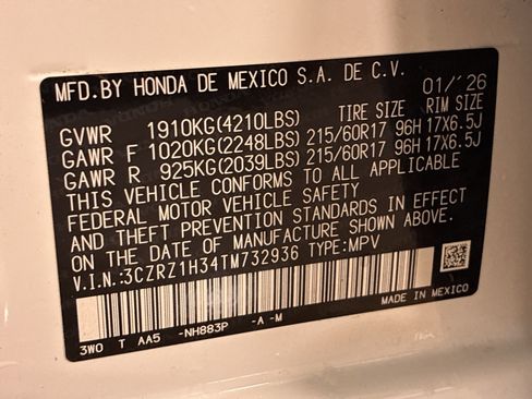 Certified 2026 Honda HR-V LX image 37