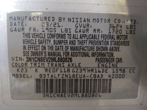 Used 2021 Nissan Versa SV FWD image 33