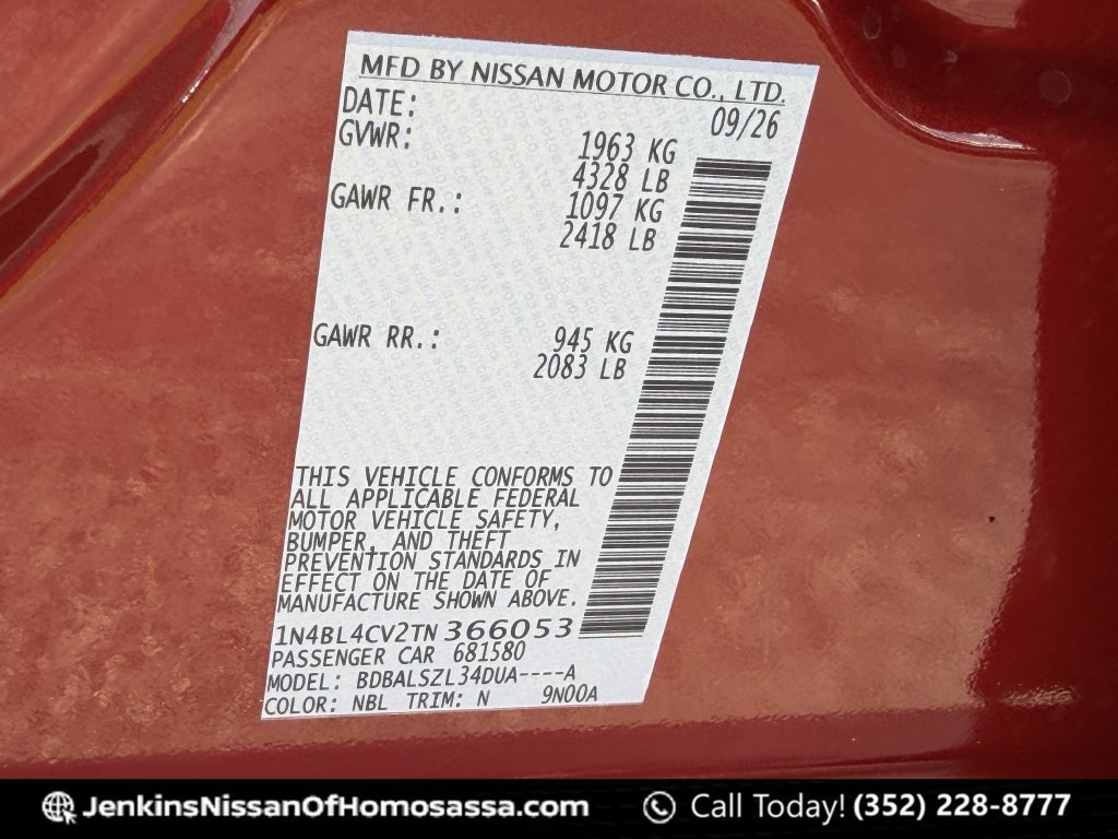 New 2026 Nissan Altima 2.5 SR FWD image 45