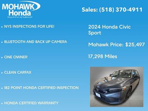 Certified 2024 Honda Civic Sport image 8