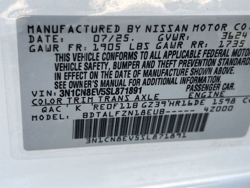 New 2025 Nissan Versa SV w/ Trunk Package image 15