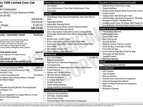 Used 2019 RAM 1500 Limited image 86