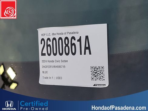Certified 2024 Honda Civic Sport image 31