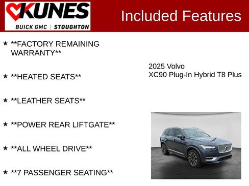 Used 2025 Volvo XC90 T8 Plus w/ Protection Package Premier AWD/4WD image 3