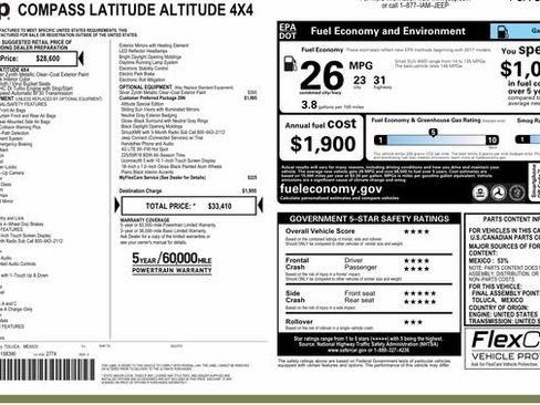 Used 2026 Jeep Compass Latitude AWD/4WD image 1