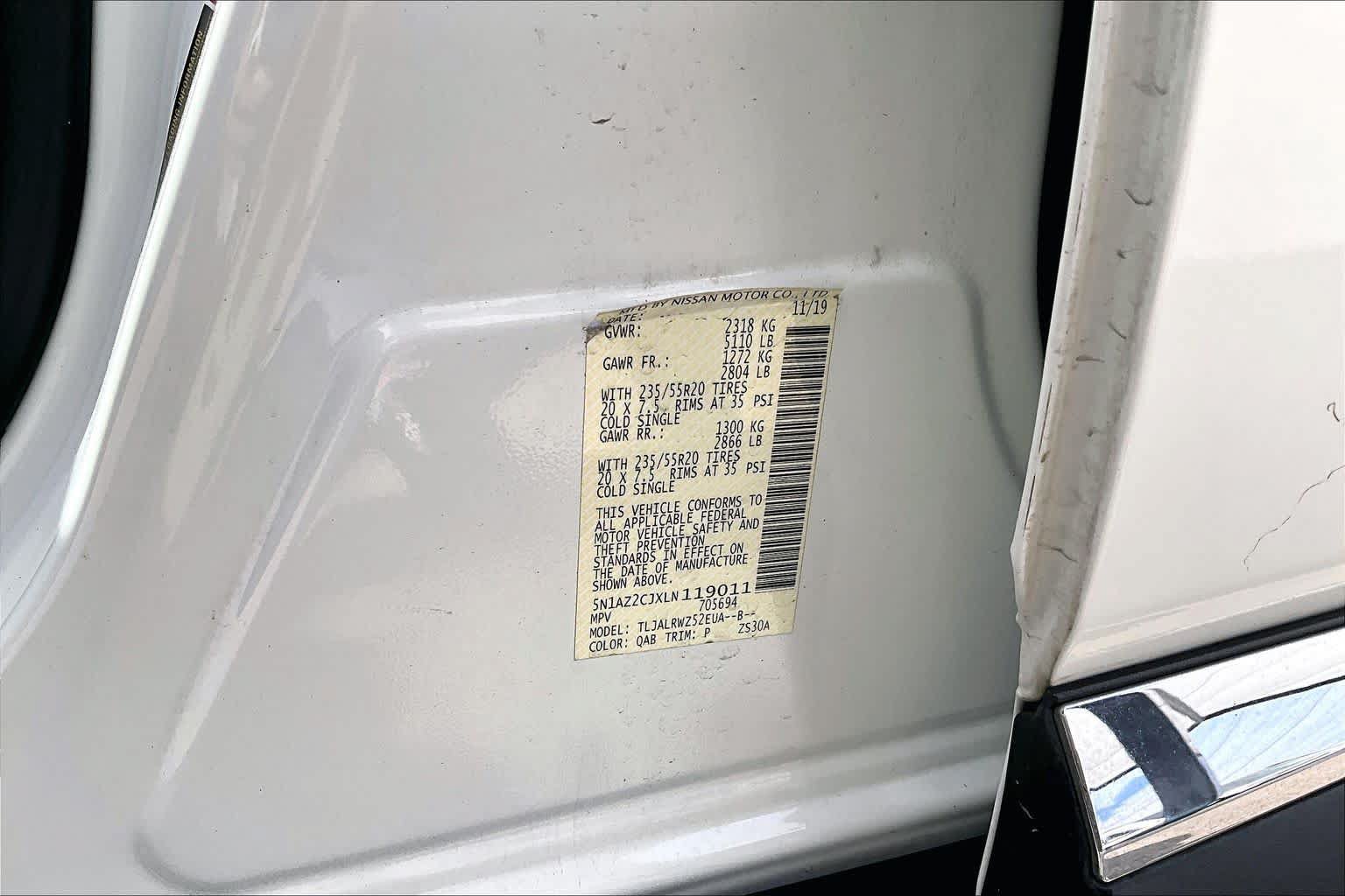 Used 2020 Nissan Murano SL w/ Moonroof Package FWD image 36