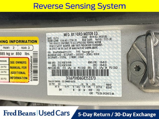Used 2016 Ford Fusion SE FWD image 36