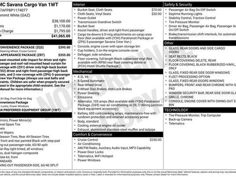 Used 2023 GMC Savana 2500 w/ Driver Convenience Package RWD image 36