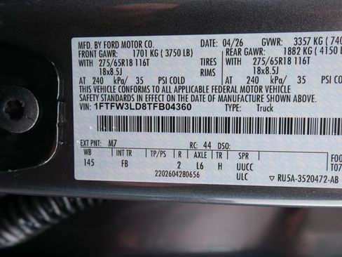 New 2026 Ford F150 XLT w/ Equipment Group 302A MID AWD/4WD image 28