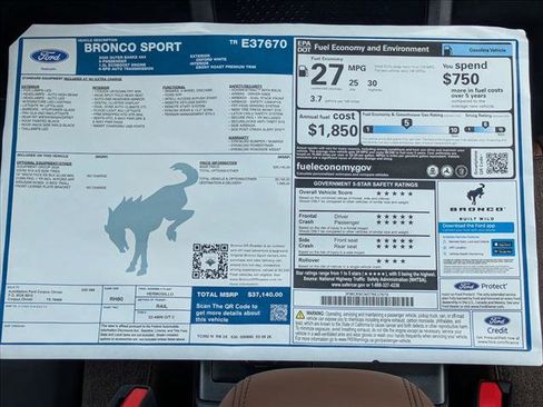 New 2026 Ford Bronco Sport Outer Banks AWD/4WD image 17