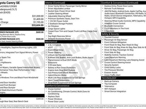 Certified 2025 Toyota Camry SE w/ Convenience Package image 40