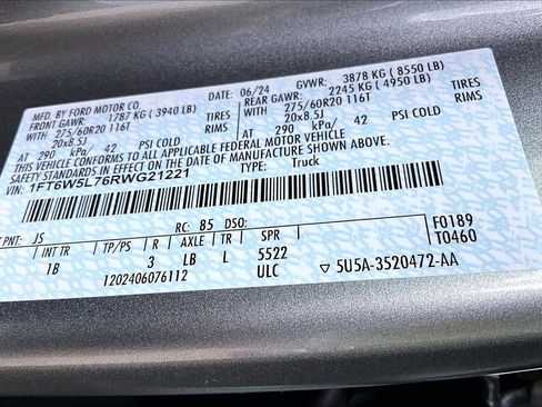Used 2024 Ford F150 Lightning Lariat AWD/4WD image 34